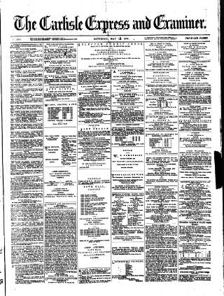 cover page of Carlisle Express and Examiner published on May 18, 1872