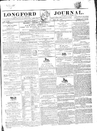 cover page of Longford Journal published on May 18, 1861