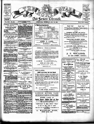 cover page of North Star and Farmers' Chronicle published on May 18, 1911