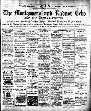 cover page of Montgomeryshire Echo published on May 18, 1901