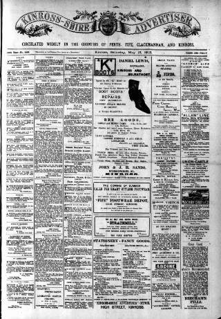 cover page of Kinross-shire Advertiser published on May 18, 1912