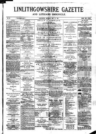cover page of Linlithgowshire Gazette published on May 18, 1895