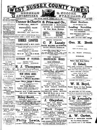 cover page of West Sussex County Times published on May 18, 1901