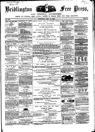 cover page of Bridlington Free Press published on May 18, 1867