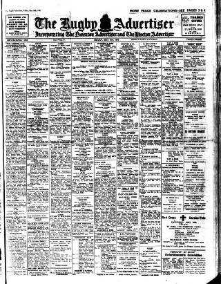 cover page of Rugby Advertiser published on May 18, 1945