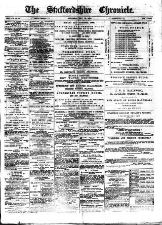 cover page of Staffordshire Chronicle published on May 18, 1889