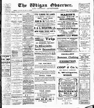cover page of Wigan Observer and District Advertiser published on May 18, 1909
