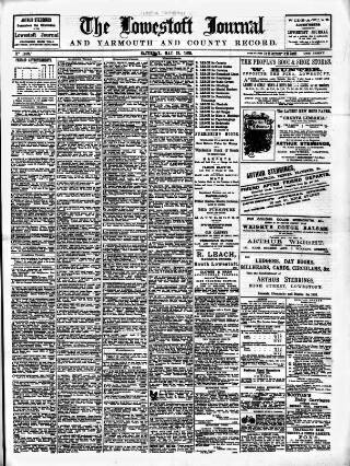 cover page of Lowestoft Journal published on May 18, 1895