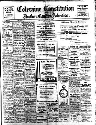 cover page of Northern Constitution published on May 18, 1907