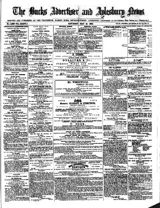 cover page of Bucks Advertiser & Aylesbury News published on May 18, 1872