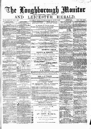 cover page of Loughborough Monitor published on May 18, 1865