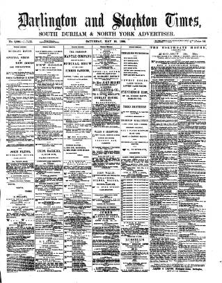 cover page of Darlington & Stockton Times, Ripon & Richmond Chronicle published on May 18, 1889