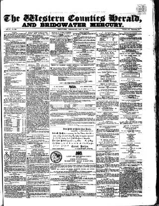 cover page of Bridgwater Mercury published on May 18, 1859