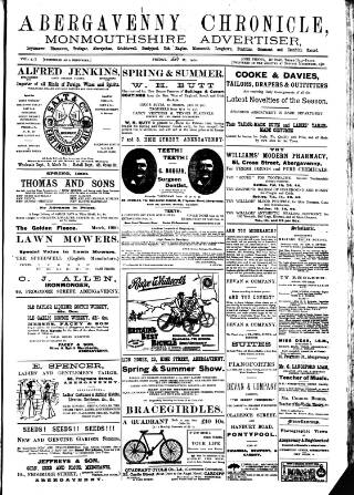 cover page of Abergavenny Chronicle published on May 18, 1900