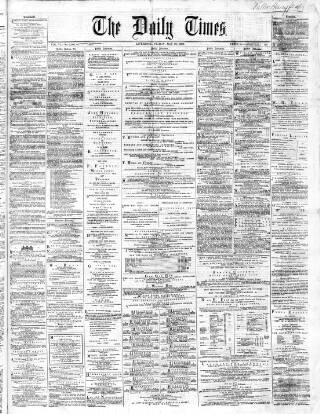 cover page of Northern Daily Times published on May 18, 1860