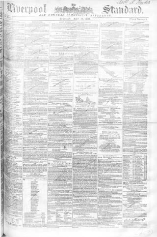 cover page of Liverpool Standard and General Commercial Advertiser published on May 18, 1852
