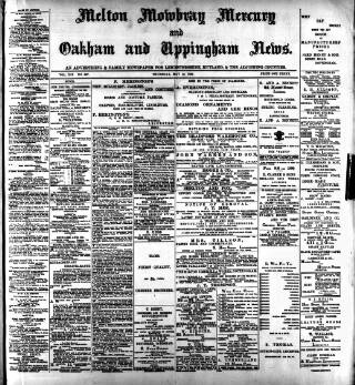 cover page of Melton Mowbray Mercury and Oakham and Uppingham News published on May 18, 1899