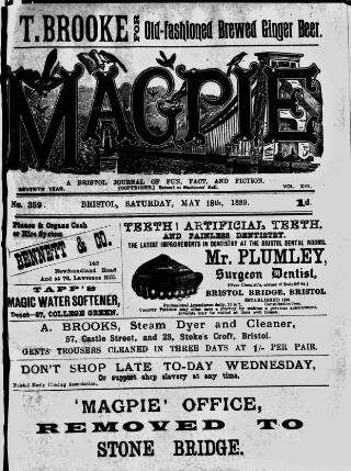 cover page of Bristol Magpie published on May 18, 1889