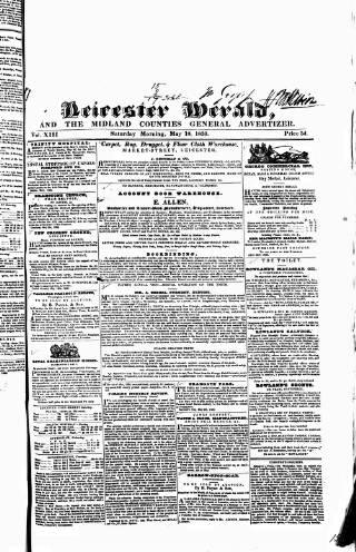 cover page of Leicester Herald published on May 18, 1839