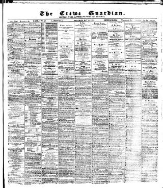 cover page of Crewe Guardian published on May 18, 1889