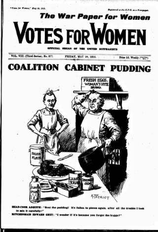 cover page of Votes for Women published on May 28, 1915