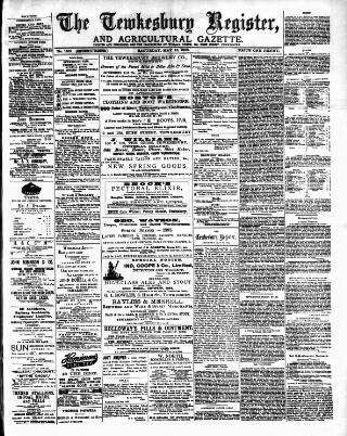 cover page of Tewkesbury Register published on May 18, 1895