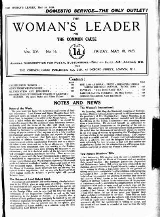 cover page of Common Cause published on May 18, 1923