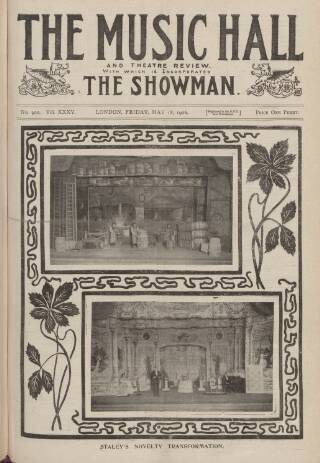 cover page of Music Hall and Theatre Review published on May 18, 1906