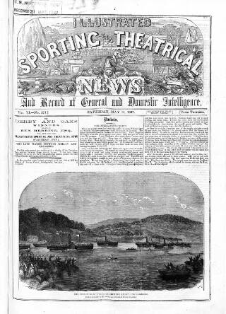 cover page of Illustrated Sporting News and Theatrical and Musical Review published on May 18, 1867