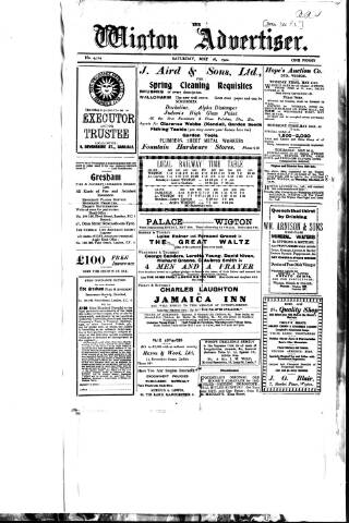 cover page of Wigton Advertiser published on May 18, 1940