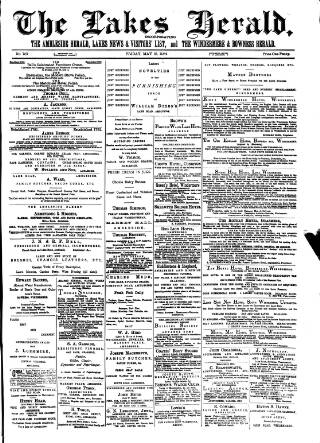 cover page of Lakes Herald published on May 18, 1894