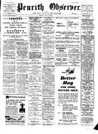 cover page of Penrith Observer published on May 18, 1943