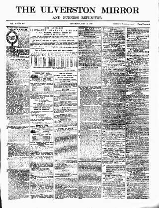 cover page of Ulverston Mirror and Furness Reflector published on May 18, 1878