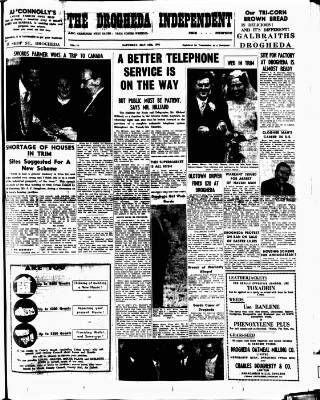 cover page of Drogheda Independent published on May 18, 1963