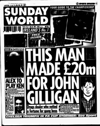 cover page of Sunday World (Dublin) published on May 18, 1997