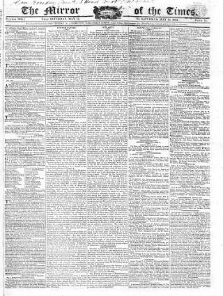 cover page of Mirror of the Times published on May 18, 1822