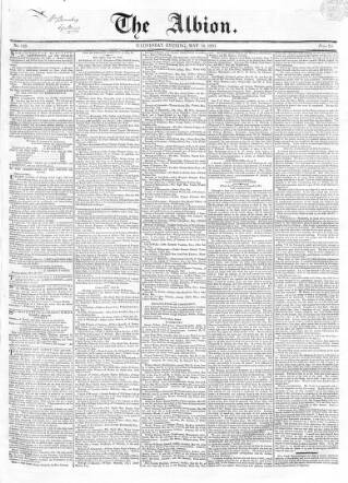 cover page of Albion and the Star published on May 18, 1831