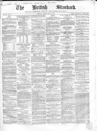 cover page of British Standard published on May 18, 1866