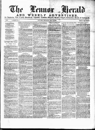 cover page of Lennox Herald published on May 18, 1889