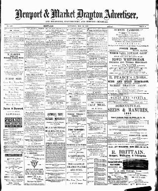 cover page of Newport & Market Drayton Advertiser published on May 18, 1889
