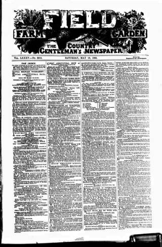 cover page of Field published on May 18, 1895