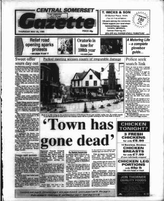 cover page of Central Somerset Gazette published on May 18, 1995
