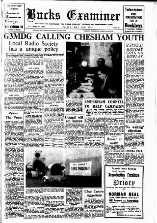 cover page of Buckinghamshire Examiner published on May 18, 1962