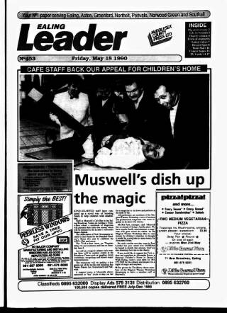 cover page of Ealing Leader published on May 18, 1990