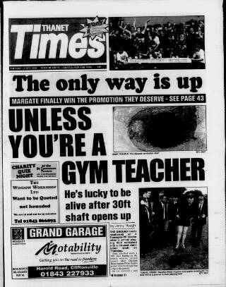 cover page of Thanet Times published on May 18, 1999