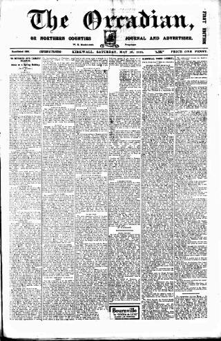 cover page of Orcadian published on May 18, 1912