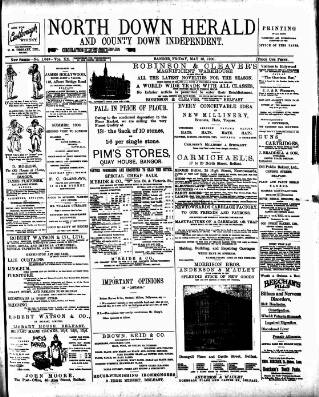 cover page of North Down Herald and County Down Independent published on May 18, 1900