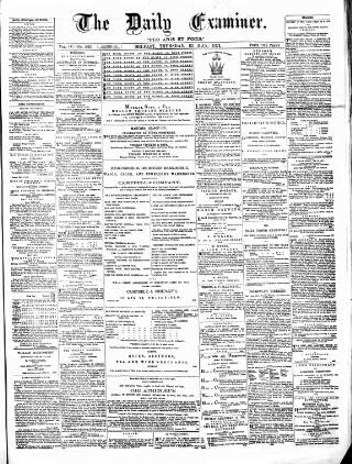 cover page of Ulster Examiner and Northern Star published on May 18, 1871