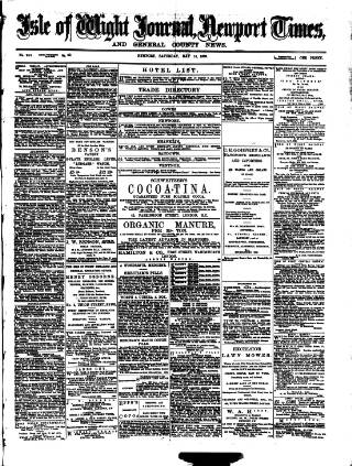 cover page of Isle of Wight Journal published on May 18, 1889