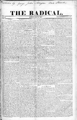cover page of Radical 1836 published on May 15, 1836